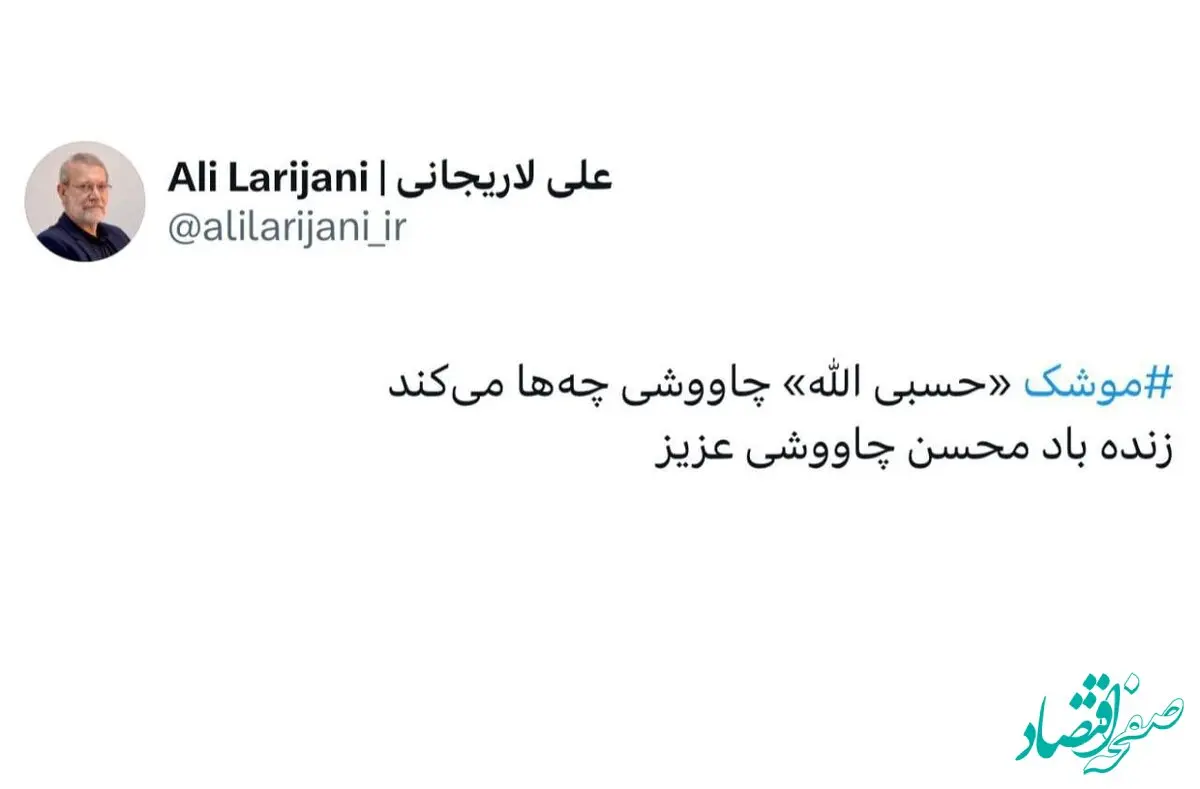 واکنش لاریجانی به آهنگ حسبی الله محسن چاووشی