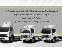 نحوه فروش ویژه و اقساطی انواع کامیون فورس اعلام شد