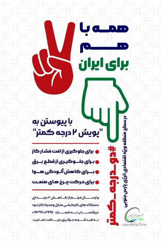 چراغ اول پویش کاهش دو درجهای دمای محیط در صنعت پتروشیمی را هنگام روشن کرد