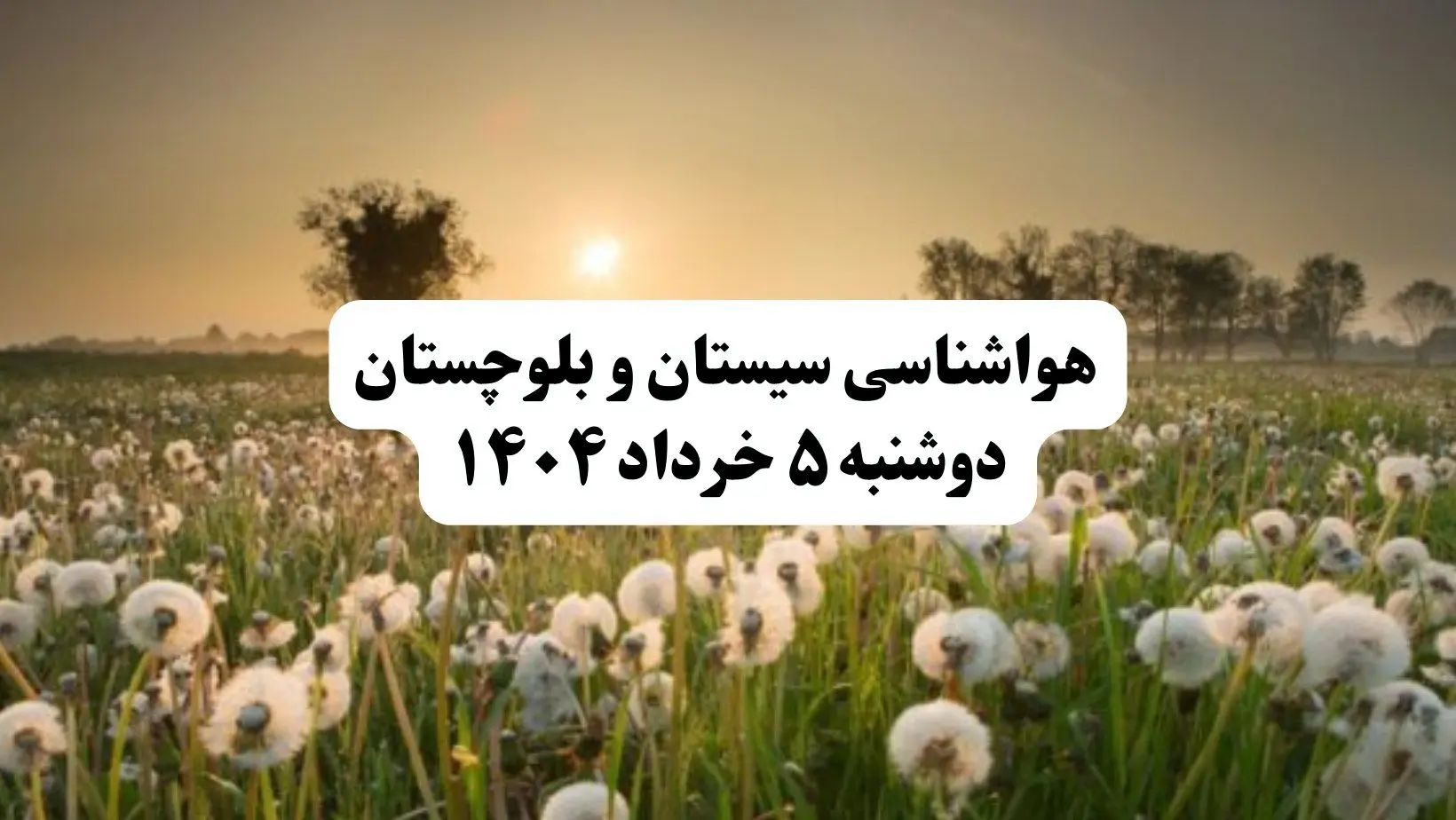 خبر فوری هواشناسی استان سیستان و بلوچستان دوشنبه ۵ خرداد ۱۴۰۴ | اطلاعیه هواشناسی زاهدان فردا دوشنبه ۵ خرداد ۱۴۰۴ | هوا ابری و گرم