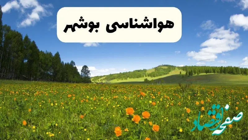 پیش‌بینی دقیق هواشناسی بوشهر فردا دوشنبه ۲۲ اردیبهشت ۱۴۰۴ | وضعیت آب‌ و هوا بوشهر در ۲۴ ساعت آینده + هواشناسی شهرستان های بوشهر