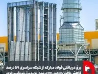 برق دریافتی فولاد مبارکه از شبکه سراسری ۵۹ درصد کاهش یافت/ افزایش ۱۴۴ درصدی تولید برق خودتأمین فولاد