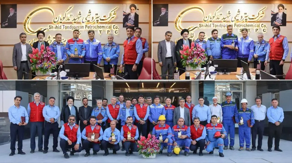تقدیر از همکاران برتر واحد ایمنی و آتش‌نشانی پتروشیمی شهید تندگویان