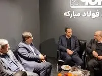 بازدید محمد آقاجانلو و وجیه‌اله جعفری از غرفه فولاد مبارکه در نمایشگاه اوراسیا