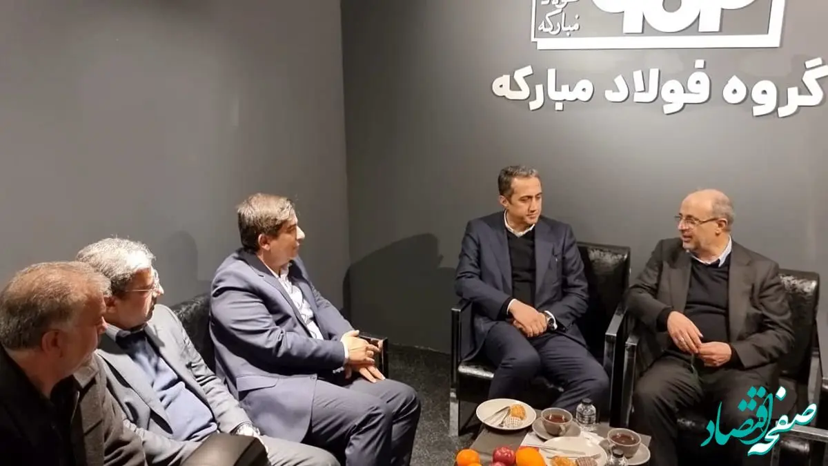 بازدید محمد آقاجانلو و وجیه‌اله جعفری از غرفه فولاد مبارکه در نمایشگاه اوراسیا