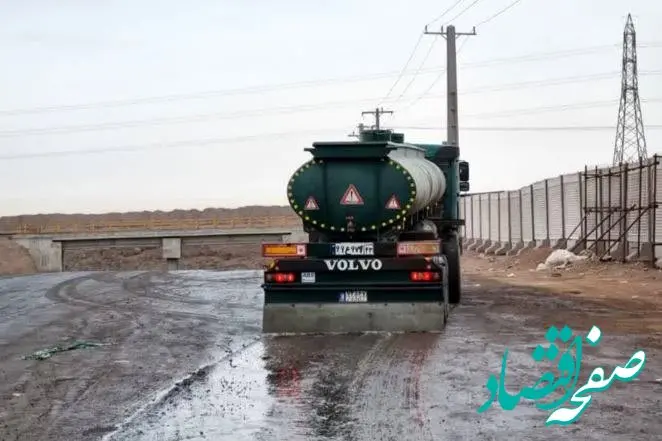 پاشش محلول تثبیت‌کننده خاک برای کنترل گرد و غبار در شرکت آهن و فولاد ارفع