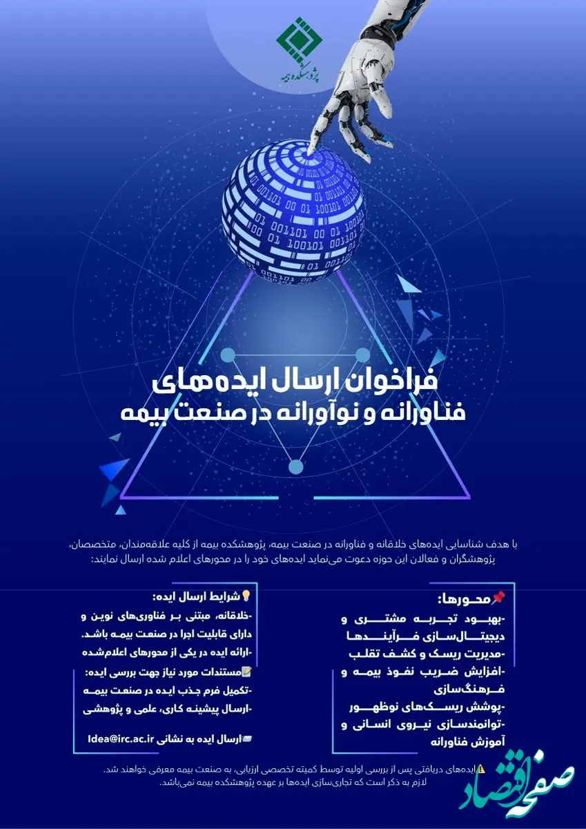 فراخوان جذب ایده‌های نوآورانه و فناورانه