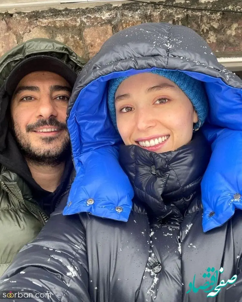 تیپ عجیب نوید و فرشته در مراسم خاکسپاری آتیلا پسیانی