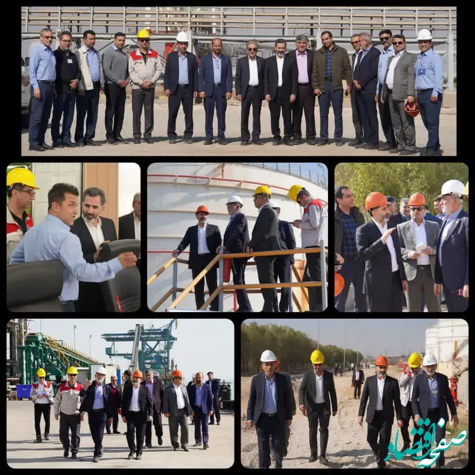 بازدید میدانی مدیرعامل و اعضای هیئت مدیره شرکت پایانه ها و مخازن پتروشیمی به منظور بررسی عملکرد واحدهای مختلف بندر پتروشیمی ماهشهر