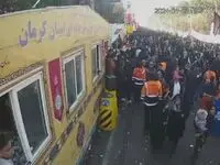 فیلم انفجار حادثه تروریستی کرمان از  نگاه دوربین نصب شده در موکب راهداری