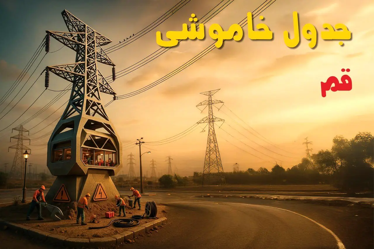 جدول خاموشی برق قم فردا دوشنبه ۱۲ خرداد ۱۴۰۴ + ساعت قطع برق استان قم دوشنبه ۱۲ خرداد