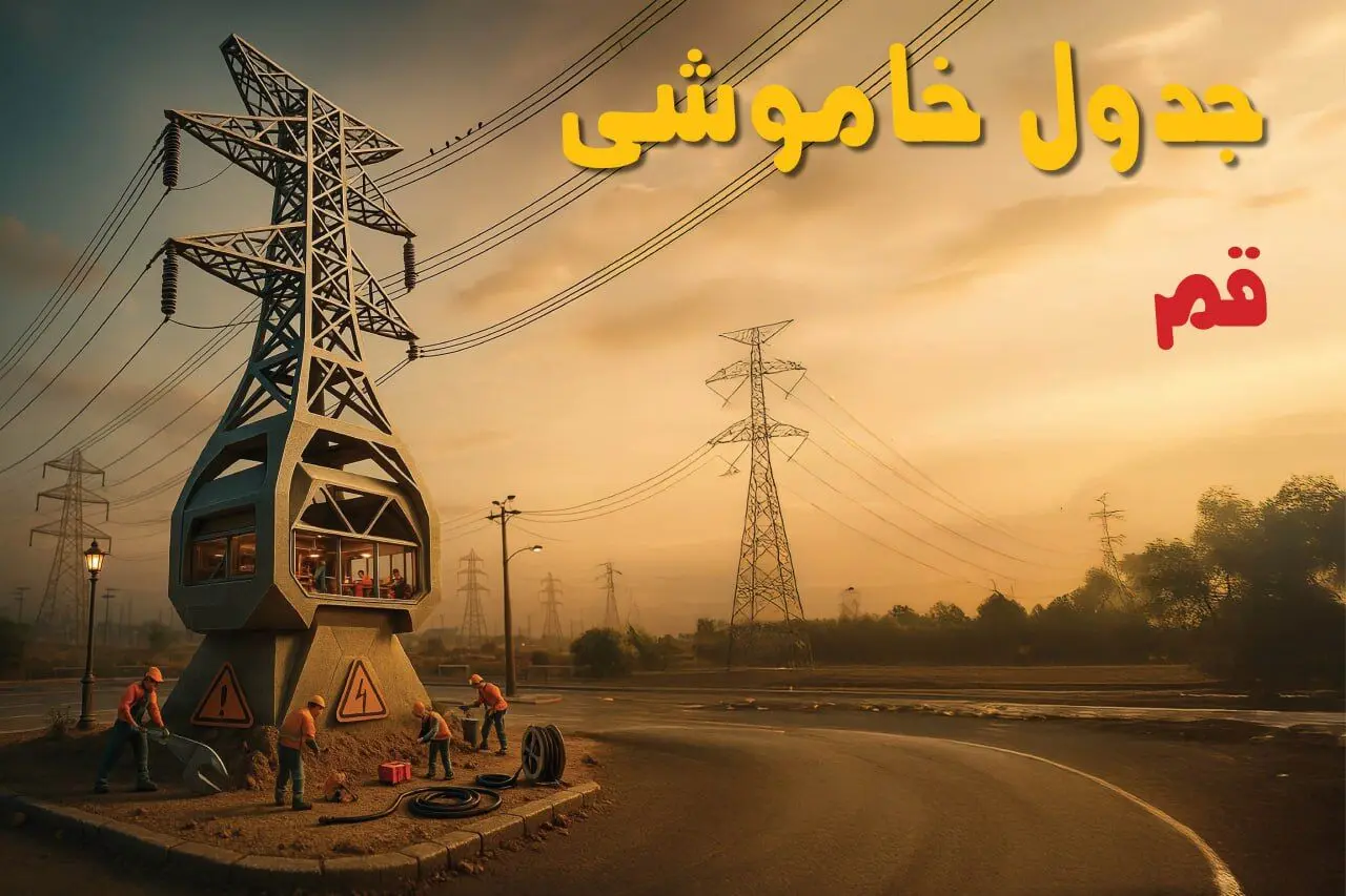 جدول خاموشی برق قم فردا دوشنبه ۱۲ خرداد ۱۴۰۴ + ساعت قطع برق استان قم دوشنبه ۱۲ خرداد