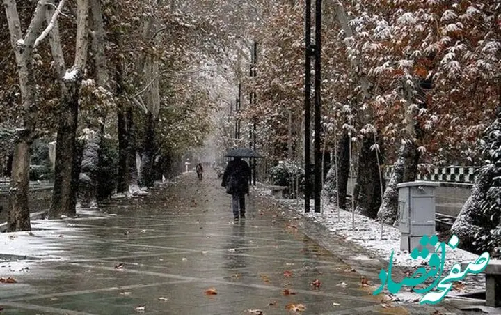 اولین برف پاییزی در ارتفاعات البرز و غرب کشور 