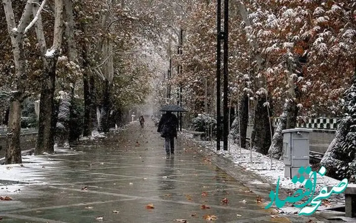 اولین برف پاییزی در ارتفاعات البرز و غرب کشور 