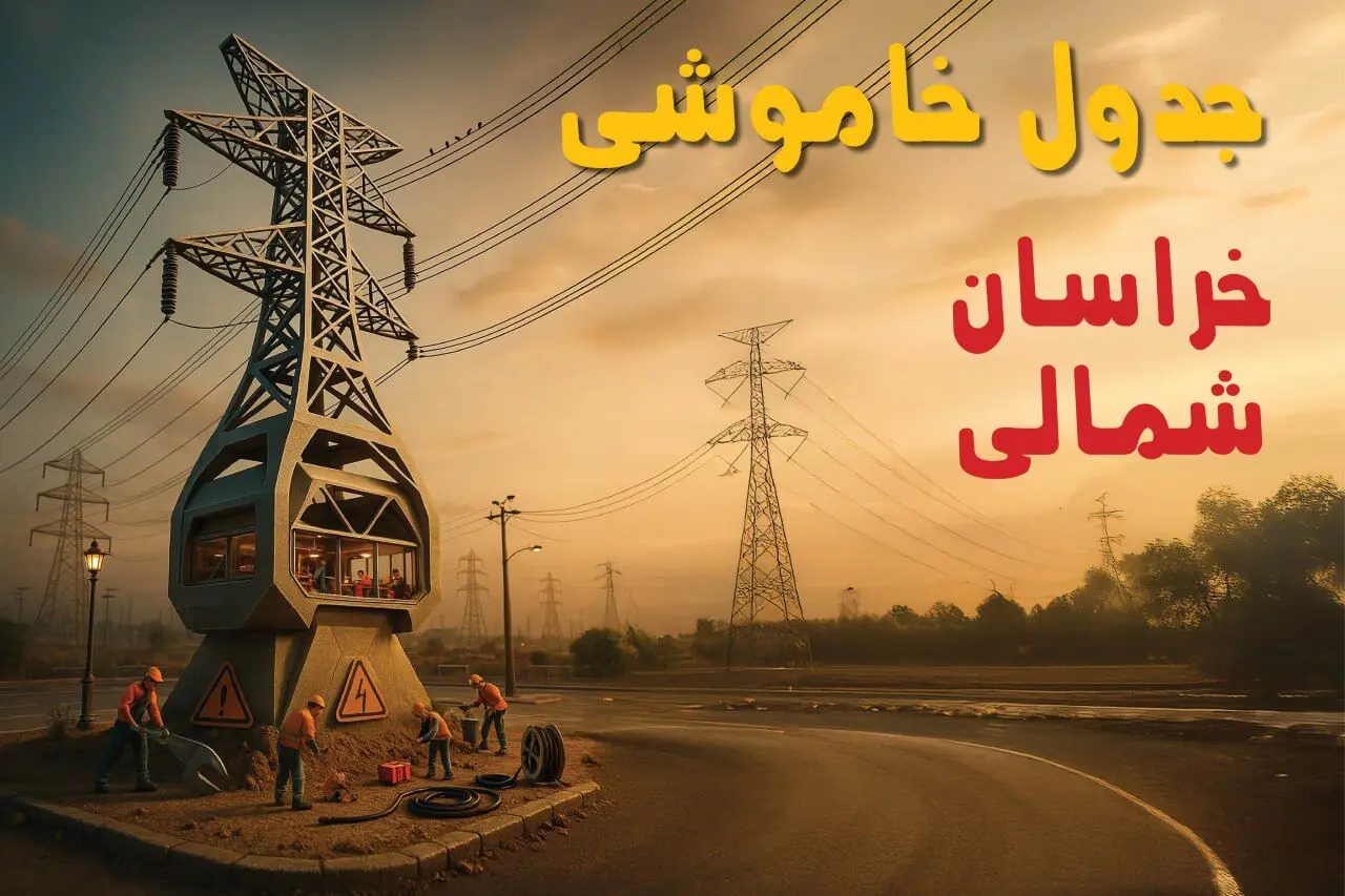 جدول خاموشی برق بجنورد فردا دوشنبه ۲۶ خرداد ۱۴۰۴ + ساعت قطع برق استان خراسان شمالی دوشنبه ۲۶ خرداد ۱۴۰۴
