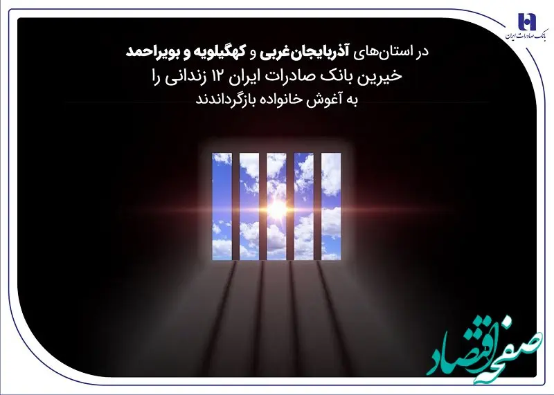 خیرین بانک صادرات ایران 12 زندانی را به آغوش خانواده بازگرداندند