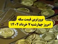 بروزترین قیمت سکه امروز چهارشنبه ۷ خرداد ۱۴۰۴ + قیمت طلا | از سکه گرمی تا طلای ۱۸ عیار | قیمت طلا و سکه را اینجا بخوانید