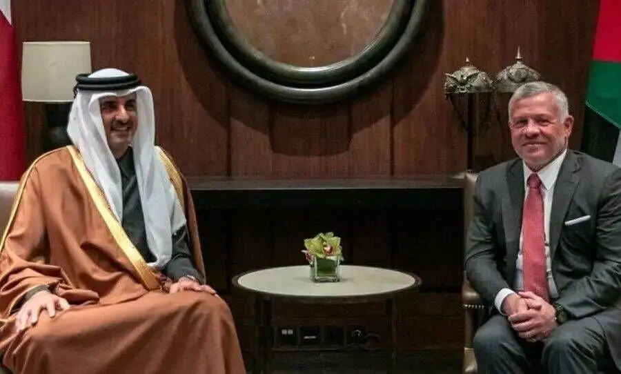 گفتگوی امیر قطر و پادشاه اردن بر توقف جنگ در منطقه