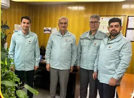 بازدید سرزده مهندس کهزاد مدیرعامل شرکت صنعت فولاد شادگان از واحد استراتژیک