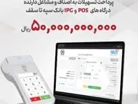پرداخت تسهیلات ۵۰ میلیارد ریالی به دارندگان پایانه‌های فروشگاهی بانک سپه