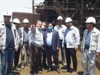 بازدید مدیرعامل و معاونت مهندسی پروژه‌های شرکت ایریتک از پروژه مخازن آهن اسفنجی فولاد هرمزگان

