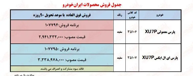 آغاز ثبت نام ایران خودرو بدون قرعه کشی ویژه نیمه شعبان / تحویل ۹۰ روزه + لینک