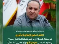 محمد رضا شفیقی مدیر بهره برداری سیمیدکو:توسعه همکاری با شرکت‌های دانش‌بنیان راهبرد اساسی سیمیدکو برای مدیریت دانش
