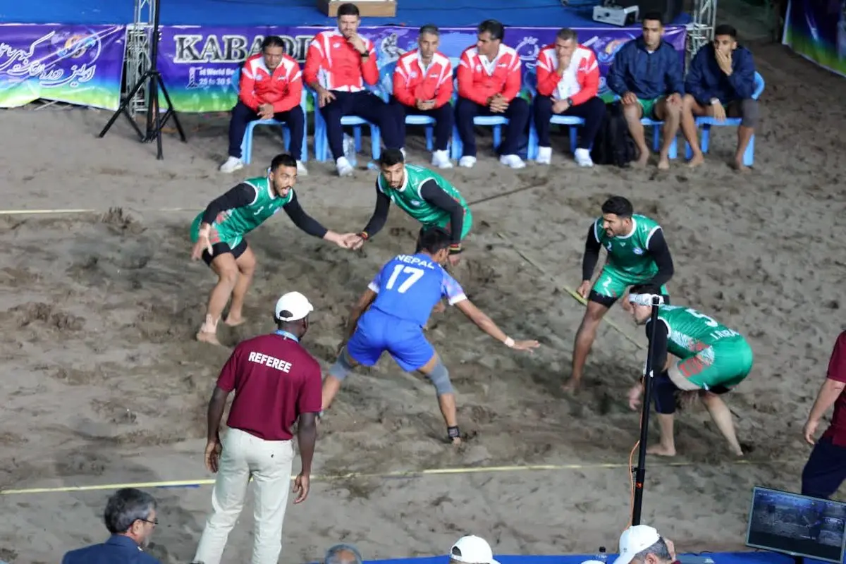 مسابقات کبدی ساحلی قهرمانی جهان در منطقه آزاد انزلی+ویدئو