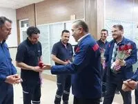 دیدار قائم مقام شرکت فولاد اکسین خوزستان به مناسبت روز آتش نشانی و ایمنی