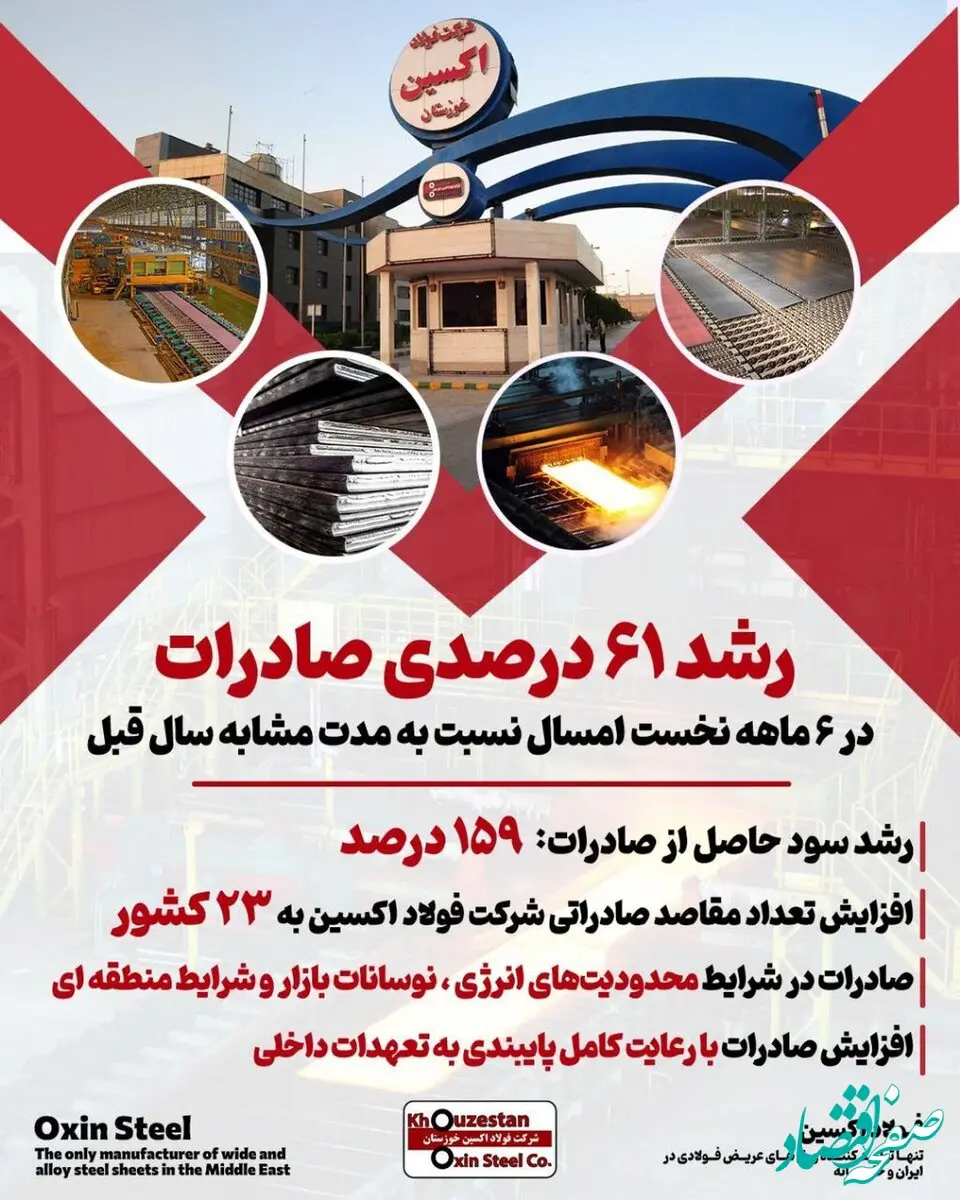 فولاد اکسین خوزستان بار دیگر درخشان ظاهر شد