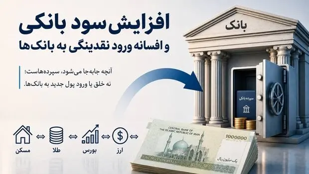 افزایش سود بانکی و افسانه ورود نقدینگی به بانک‌ها