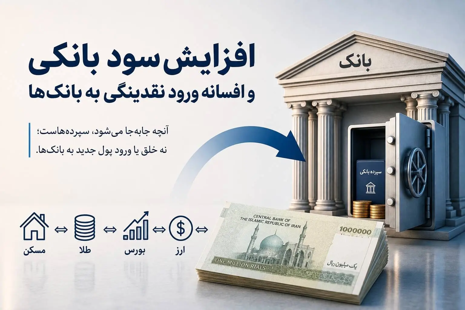 افزایش سود بانکی و افسانه ورود نقدینگی به بانک‌ها