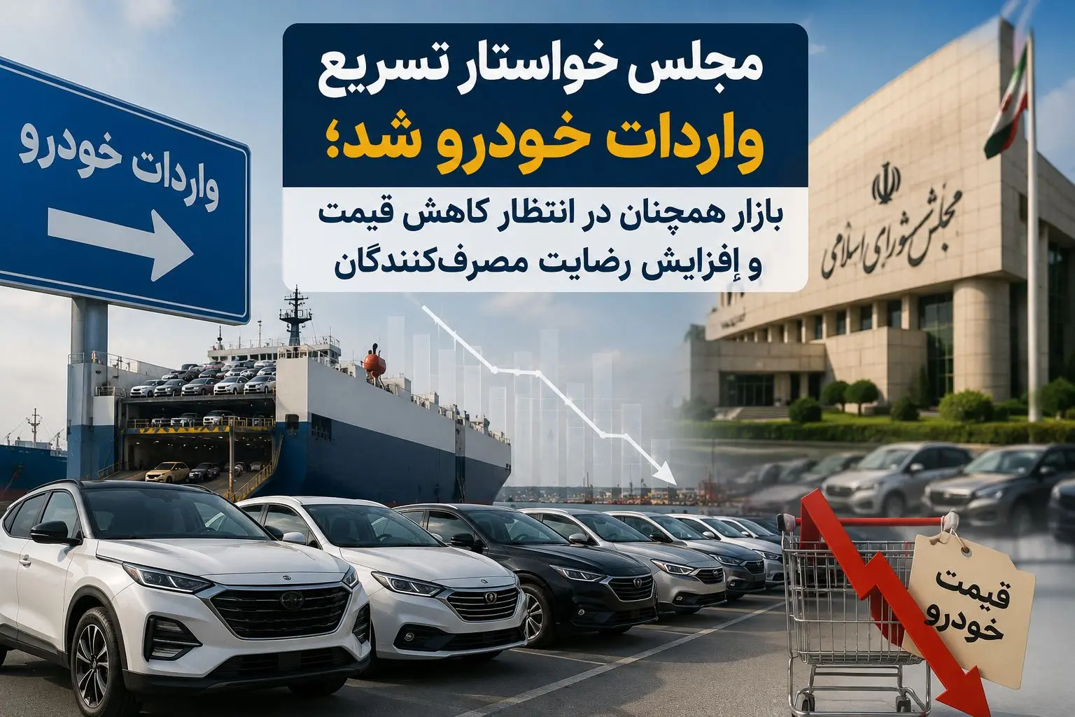 مجلس خواستار تسریع واردات خودرو شد؛ بازار همچنان در انتظار کاهش قیمت و افزایش رضایت مصرف‌کنندگان