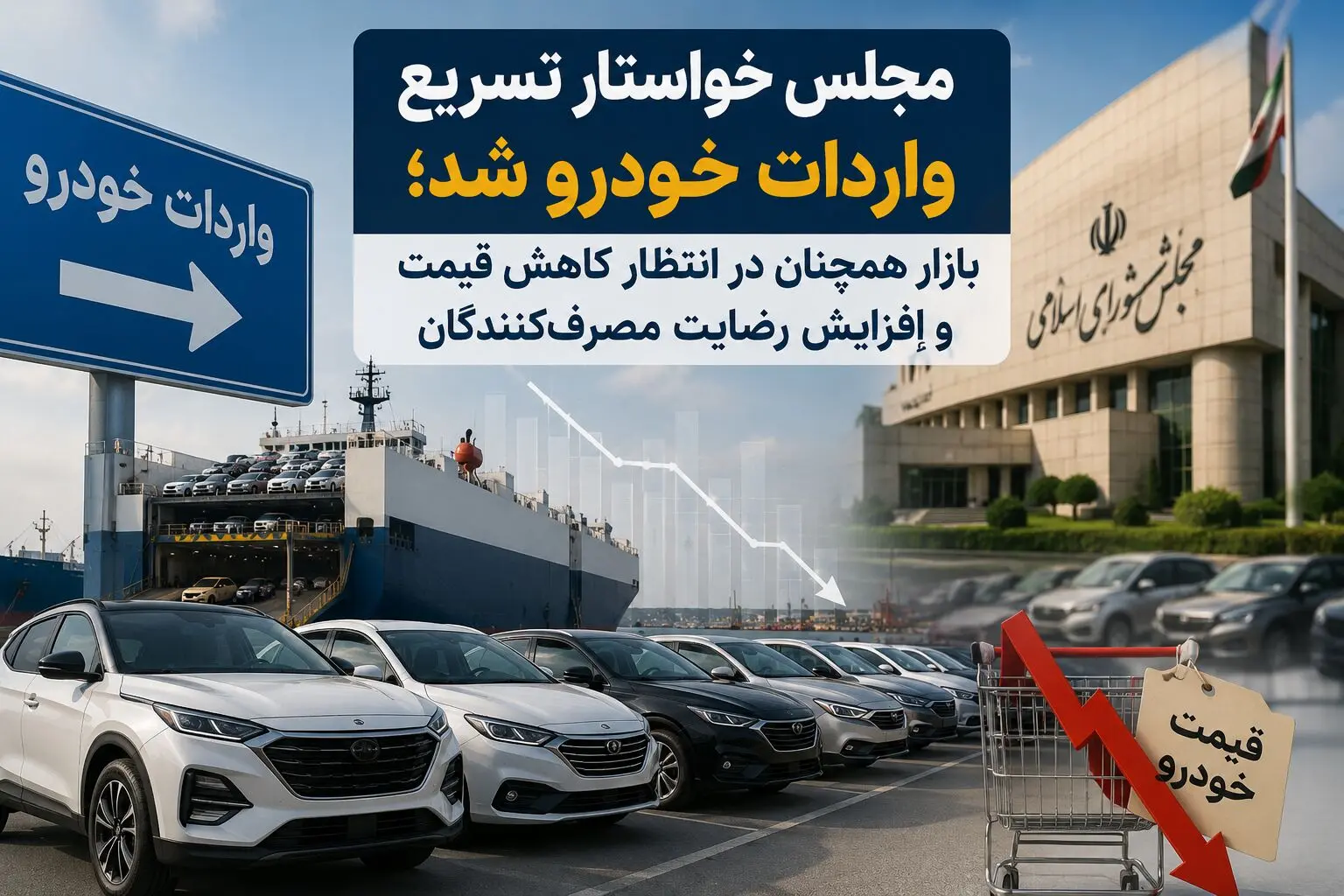 مجلس خواستار تسریع واردات خودرو شد؛ بازار همچنان در انتظار کاهش قیمت و افزایش رضایت مصرف‌کنندگان