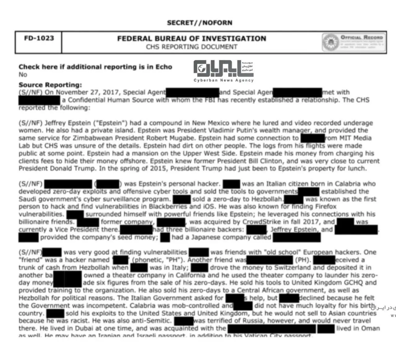 هک اطلاعات اپستین برای باج‌گیری؟