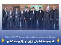 تداوم صدرنشینی ایران در بازار بیمه کشور