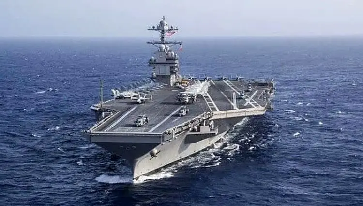 خبر فوری؛ ناو هواپیمابر آمریکا به خلیج فارس ارسید