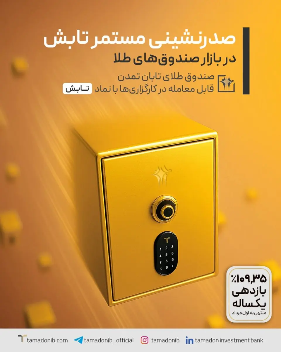 تابش بر قله بازدهی: صدرنشینی مطلق صندوق طلای تابان تمدن در بازار