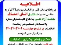 انتخابات کارگروه های صنفی منطقه آزاد قشم، 9 خرداد برگزار می شود