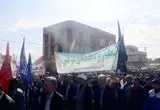 حضور گسترده کارکنان منطقه ویژه اقتصادی سرخس در راهپیمایی یوم‌الله ۱۳ آبان