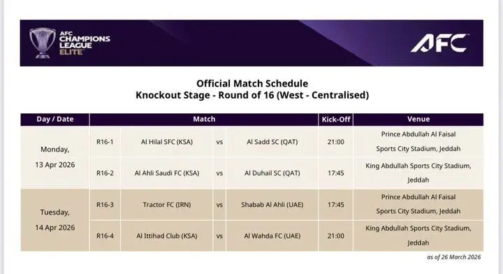 تاریخ و ساعت دیدار آسیایی تراکتور مشخص شد