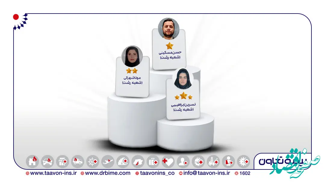 سه نماینده منتخب بیمه های زندگی تعاون