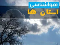 پیش بینی وضعیت آب و هوا استان ها فردا چهارشنبه ۲۱ مرداد