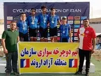 افتخارآفرینی دوچرخه سواران اروندی در مرحله اول لیگ دوچرخه‌سواری پیست