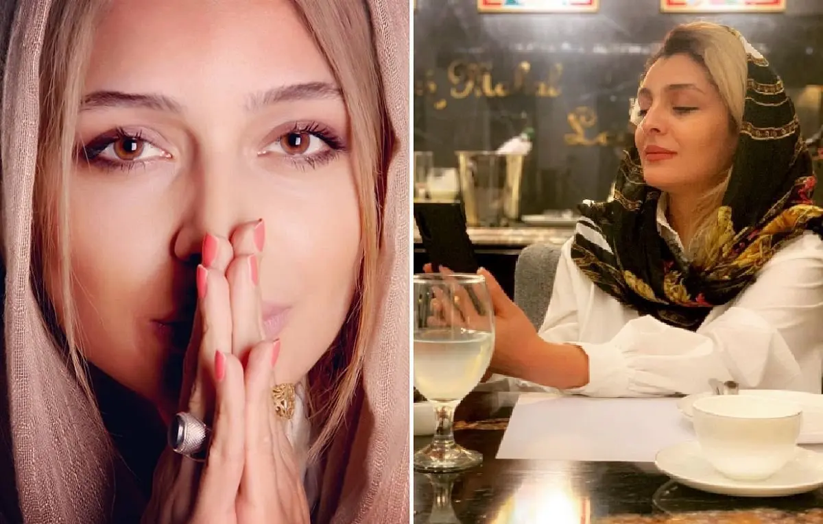 عاشقانه های ساره بیات و همسرش در ملا عام!