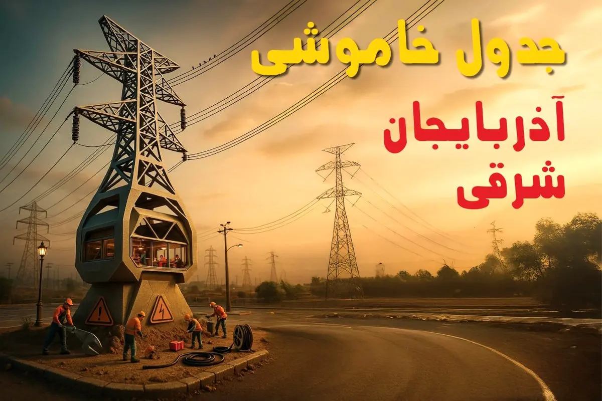 جدول خاموشی برق تبریز فردا دوشنبه ۲۶ خرداد ۱۴۰۴ + ساعت قطع برق استان آذربایجان شرقی دوشنبه ۲۶ خرداد ۱۴۰۴