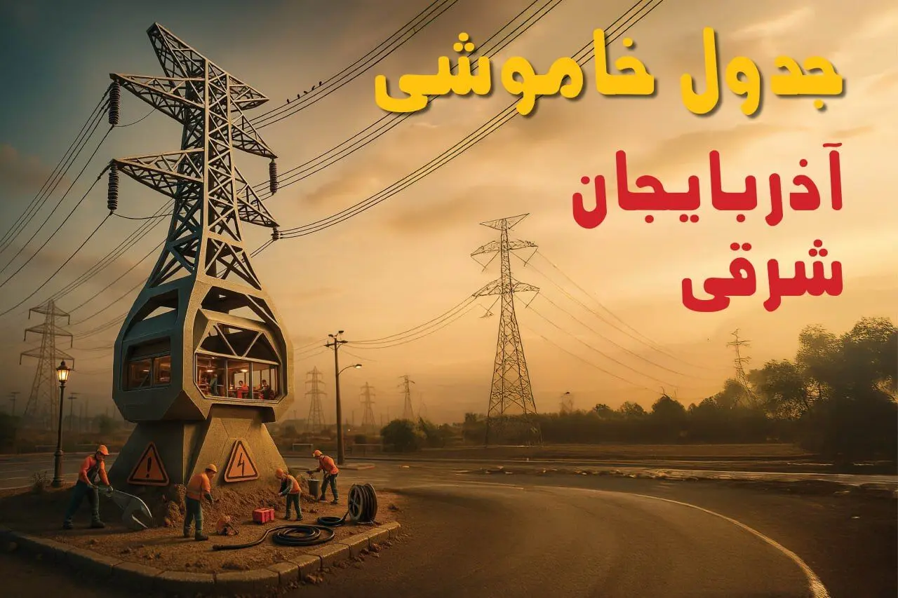جدول خاموشی برق تبریز فردا دوشنبه ۲۶ خرداد ۱۴۰۴ + ساعت قطع برق استان آذربایجان شرقی دوشنبه ۲۶ خرداد ۱۴۰۴