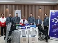 سیمیدکو تجهیزات پزشکی و بهداشتی به هلال احمر شهرستان خواف اهدا کرد