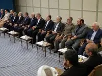 حضور ظریف در دیدار دولتی ها با رهبری + عکس