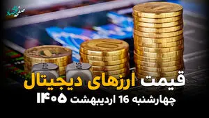 قیمت بیت کوین و ارزهای دیجیتال امروز چهارشنبه ۱۶ اردیبهشت ماه ۱۴۰۵ + جدول+ قیمت اتریوم